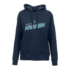 Seattle Kraken Levelwear Women's Adorn Premier 2.0 Fleece Pullover Hoodie - Deep Sea Blue Hoodies
