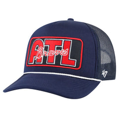 Atlanta Braves Local Patch Foam Front Trucker Adjustable Hat Navy