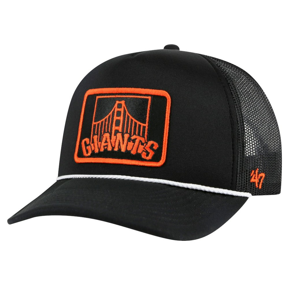 San Francisco Giants Local Patch Foam Front Trucker Adjustable Hat Black
