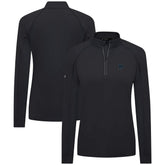 Miami Marlins Levelwear Women's Kinetic Insignia Quarter-Zip Pullover Black