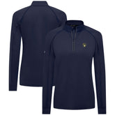 Milwaukee Brewers Levelwear Women's Kinetic Insignia Quarter-Zip Pullover Navy
