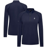 Detroit Tigers Levelwear Women's Kinetic Insignia Quarter-Zip Pullover Navy