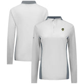 Milwaukee Brewers Levelwear Women's Moxie Insignia Quarter-Zip Pullover White
