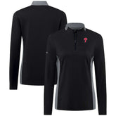 Philadelphia Phillies Levelwear Women's Moxie Insignia Quarter-Zip Pullover Black