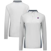 Chicago Cubs Levelwear Women's Moxie Insignia Quarter-Zip Pullover White