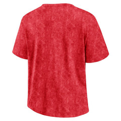 Chicago Blackhawks Fanatics Women's Faded Wash T-Shirt - Red T-shirts