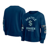 Seattle Kraken Fanatics Women's Go Team Pullover Sweatshirt - Deep Sea Blue Sweatshirts