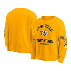 Nashville Predators Fanatics Women's Go Team Pullover Sweatshirt - Gold Sweatshirts