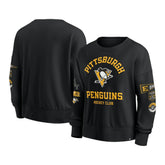 Pittsburgh Penguins Fanatics Women's Go Team Pullover Sweatshirt - Black Sweatshirts