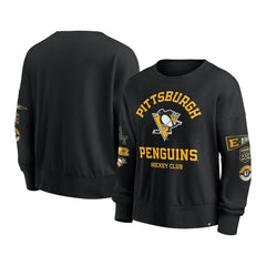 Pittsburgh Penguins Fanatics Women's Go Team Pullover Sweatshirt - Black Sweatshirts