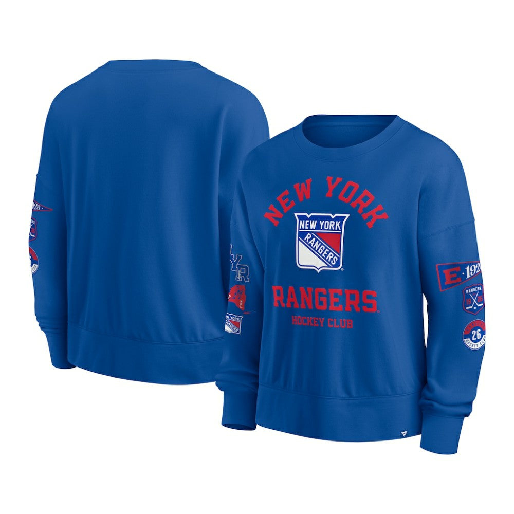 New York Rangers Fanatics Women's Go Team Pullover Sweatshirt - Blue Sweatshirts
