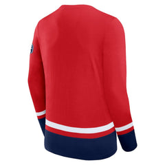 Washington Capitals Fanatics High Point Long Sleeve T-Shirt - Red T-shirts