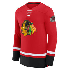 Chicago Blackhawks Fanatics High Point Long Sleeve T-Shirt - Red T-shirts
