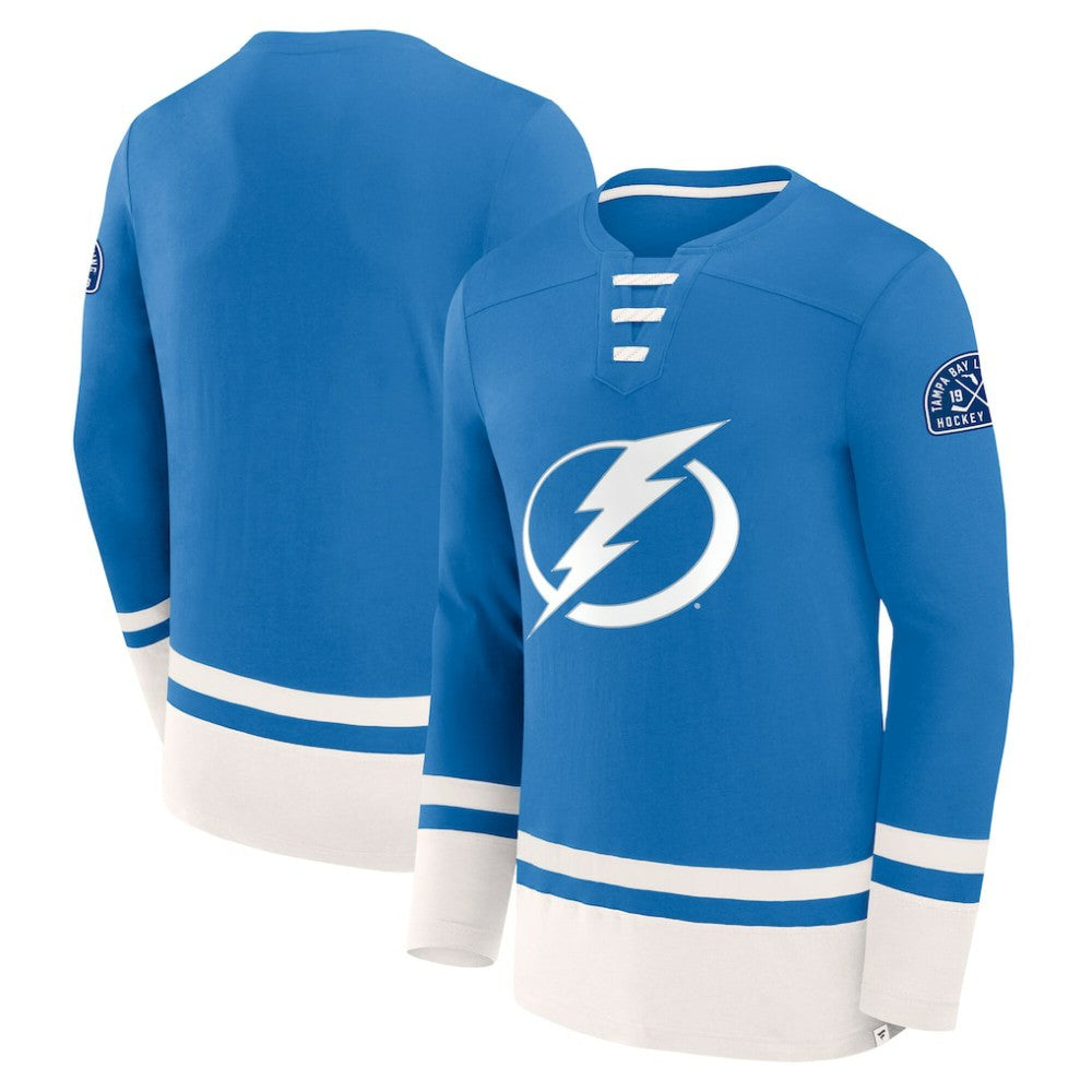 Tampa Bay Lightning Fanatics High Point Long Sleeve T-Shirt - Blue T-shirts