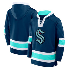 Seattle Kraken Fanatics Inside Line Fleece Pullover Hoodie- Deep Sea Blue Hoodies