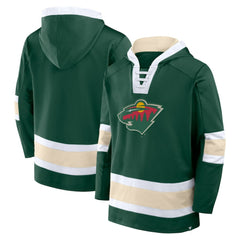 Minnesota Wild Fanatics Inside Line Fleece Pullover Hoodie- Green Hoodies