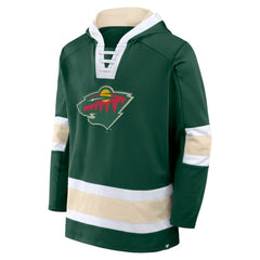 Minnesota Wild Fanatics Inside Line Fleece Pullover Hoodie- Green Hoodies
