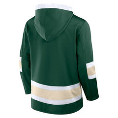 Minnesota Wild Fanatics Inside Line Fleece Pullover Hoodie- Green Hoodies