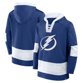 Tampa Bay Lightning Fanatics Inside Line Fleece Pullover Hoodie- Blue Hoodies