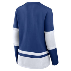 Tampa Bay Lightning Fanatics Women's Prime Time Lace-Up Long Sleeve T-Shirt - Blue T-shirts