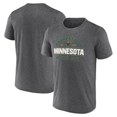 Minnesota Wild Fanatics Property Of T-Shirt - Heather Charcoal T-shirts