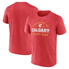 Calgary Flames Fanatics Property Of T-Shirt - Heather Red T-shirts