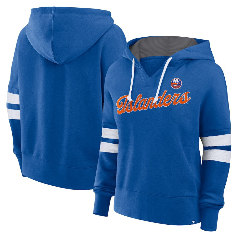 New York Islanders Fanatics Women's Oversized Seize Pullover Hoodie - Royal Hoodies