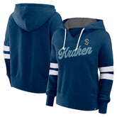 Seattle Kraken Fanatics Women's Oversized Seize Pullover Hoodie - Deep Sea Blue Hoodies