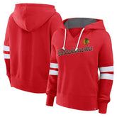 Chicago Blackhawks Fanatics Women's Oversized Seize Pullover Hoodie - Red Hoodies