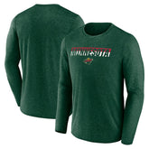 Minnesota Wild Fanatics Transition Long Sleeve T-Shirt - Heather Green T-shirts