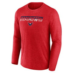 Washington Capitals Fanatics Transition Long Sleeve T-Shirt - Heather Red T-shirts