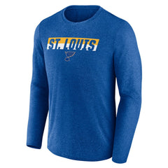 St. Louis Blues Fanatics Transition Long Sleeve T-Shirt - Heather Blue T-shirts