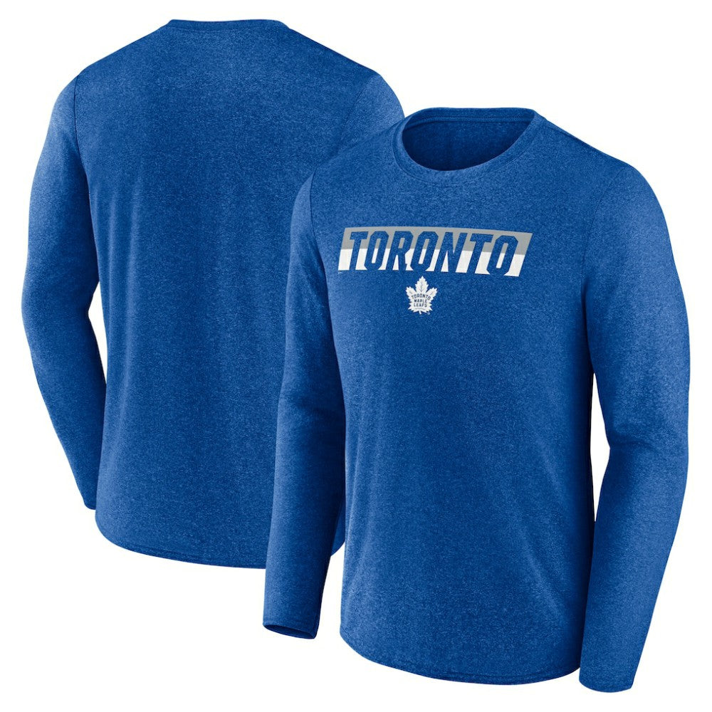Toronto Maple Leafs Fanatics Transition Long Sleeve T-Shirt - Heather Blue T-shirts