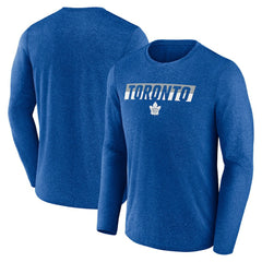 Toronto Maple Leafs Fanatics Transition Long Sleeve T-Shirt - Heather Blue T-shirts