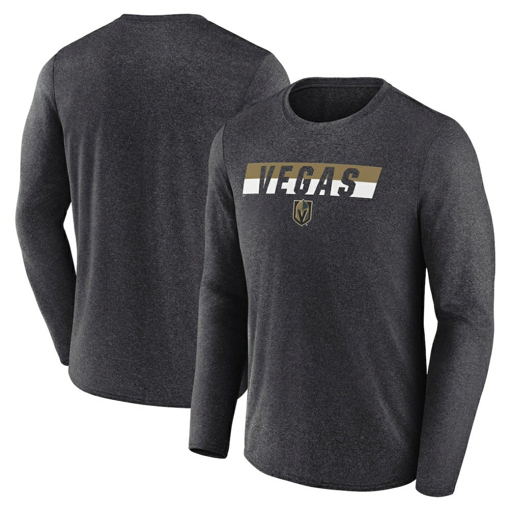 Vegas Golden Knights Fanatics Transition Long Sleeve T-Shirt - Heather Charcoal T-shirts
