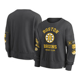 Boston Bruins Fanatics Women's Oversized Vintage Go Team Pullover Sweatshirt - Black Sweatshirts