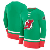 New Jersey Devils Fanatics Vintage High Point Long Sleeve T-Shirt - Green T-shirts