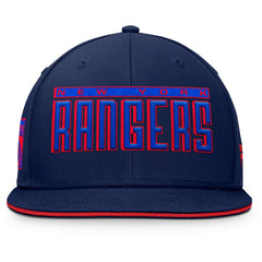 New York Rangers Fanatics Fundamental Gino Stack Snapback Hat - Blue Hats