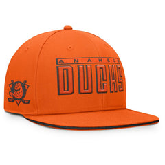 Anaheim Ducks Fanatics Fundamental Gino Stack Snapback Hat - Black Hats