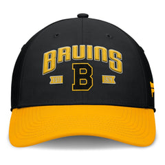 Boston Bruins Fanatics Heritage Captain Flex Hat - Black/Gold Hats