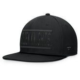 Vegas Golden Knights Fanatics Heritage Ice Time Wordmark Fitted Hat - Black Hats