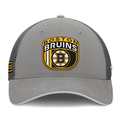 Boston Bruins Fanatics Authentic Pro Home Ice Trucker Adjustable Hat - Gray Hats