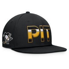 Pittsburgh Penguins Fanatics Authentic Pro Alternate Jersey Snapback Hat - Black Jerseys