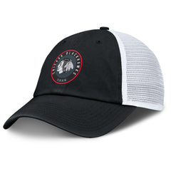Chicago Blackhawks Fanatics Averie Trucker Adjustable Hat - Black/White Hats