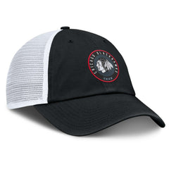 Chicago Blackhawks Fanatics Averie Trucker Adjustable Hat - Black/White Hats