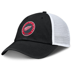 Detroit Red Wings Fanatics Averie Trucker Adjustable Hat - Black/Gray Hats