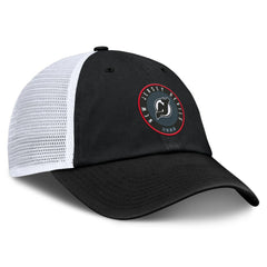 New Jersey Devils Fanatics Averie Trucker Adjustable Hat - Black/White Jerseys