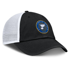 St. Louis Blues Fanatics Averie Trucker Adjustable Hat - Black/White Hats