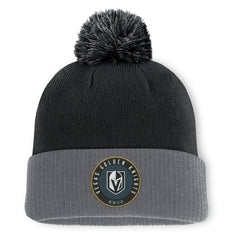 Vegas Golden Knights Fanatics Aspyn Cuffed Knit Hat with Pom - Black Hats