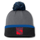 New York Rangers Fanatics Women's Cuffed Knit Hat with Pom - Charcoal Hats